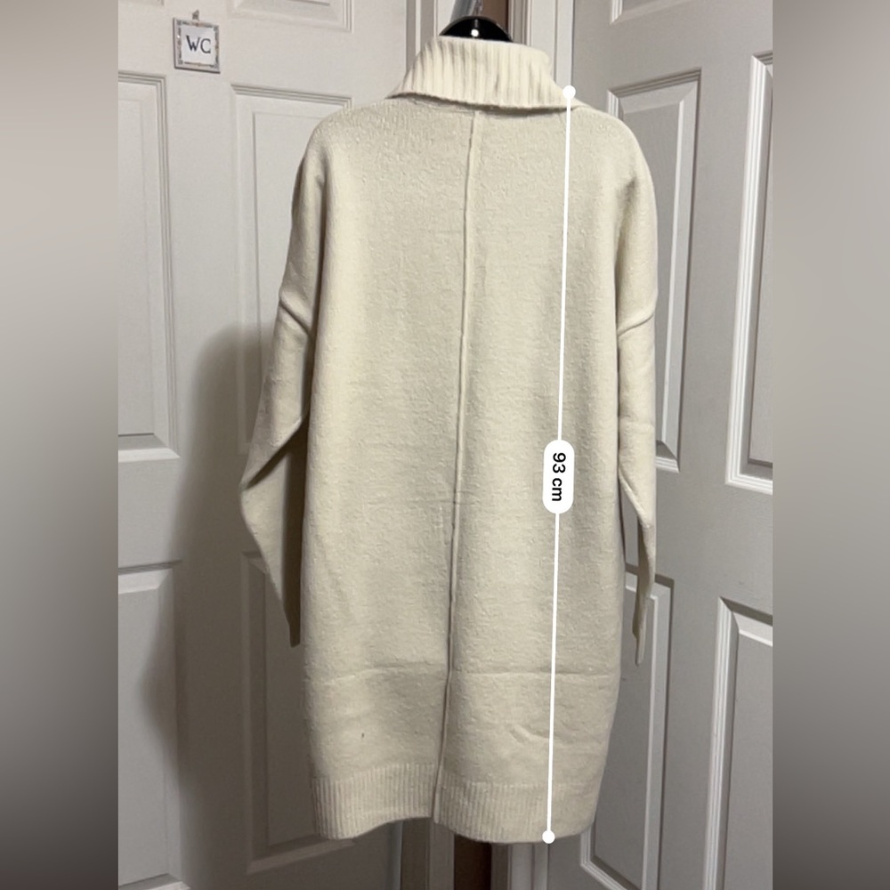 NWT Design Lab Ladies XL Beige Turtleneck Sweater Dress - Picture 12 of 16